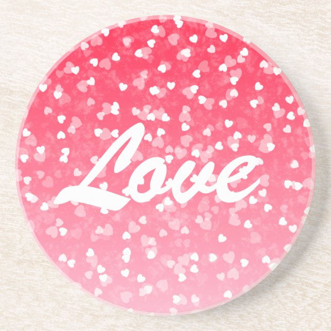 Posavasos Corazones y amor de San Valentín (Frente)