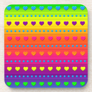 Posavasos Corazones y rayas COASTER BEBIDO