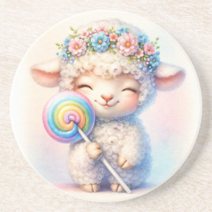 Posavasos Corderito lindo con chupachups - Guardería de fant