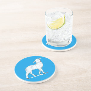 Posavasos Cordero blanco pequeño