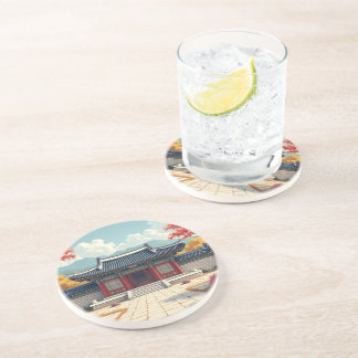 Posavasos Corea es una vieja imagen del palacio real, la mon