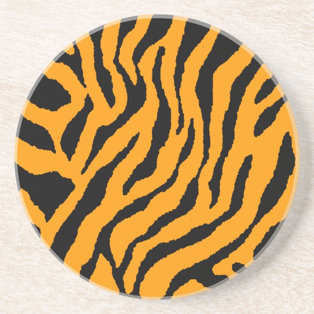 Posavasos Corey Tiger 80s Retro Rayas de Tigre (Frente)