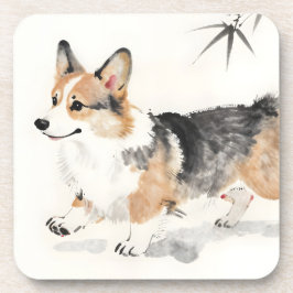 Posavasos Corgi Acuarela – Arte de Perro Caprichoso con Tint