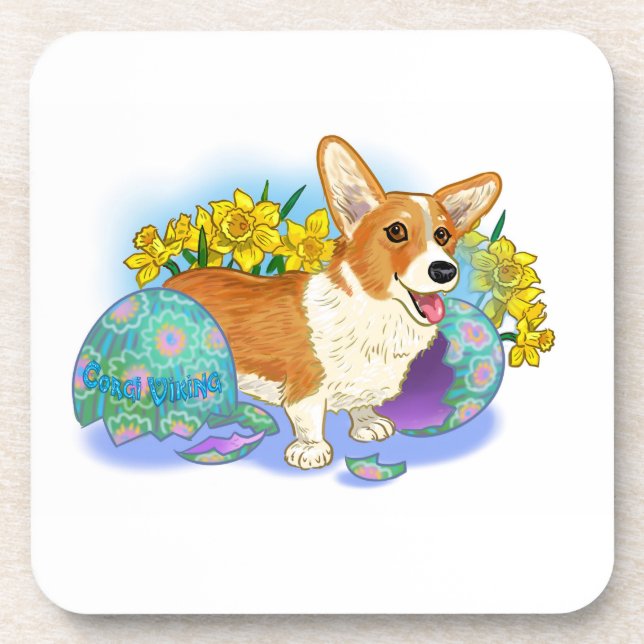 Posavasos Corgi de Pascua (Frente)