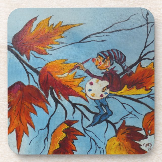 Posavasos Cork Coaster Set Ann Hayes Pixie Painting (Frente)