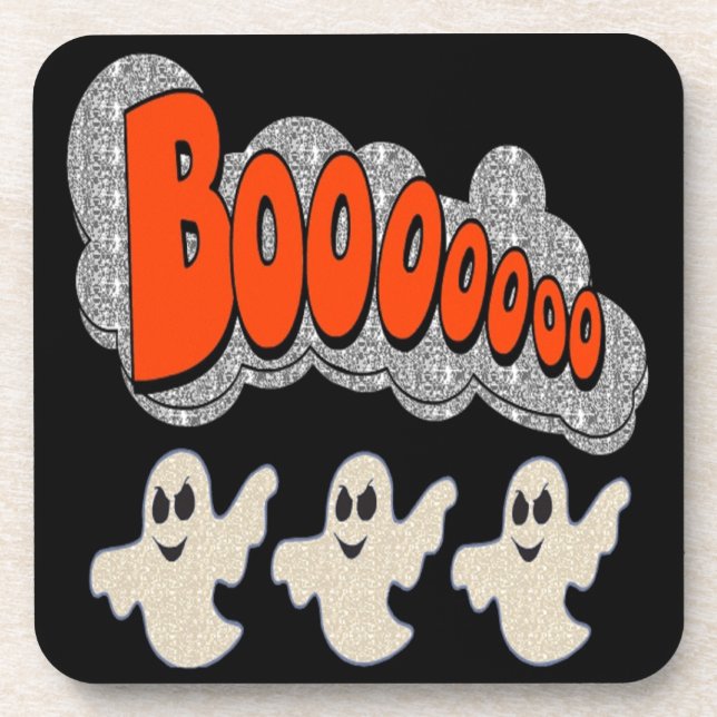 Posavasos Cork Coaster Set Boo Ghosts (Frente)