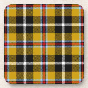 Posavasos Cornish National Tartan Yellow and Black Planteado