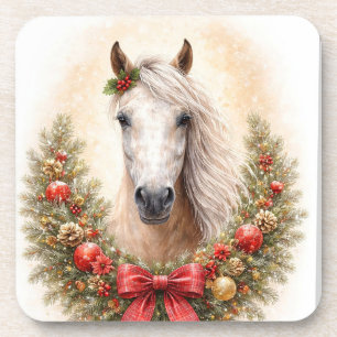 Posavasos Corona de caballo de Navidad impresionante