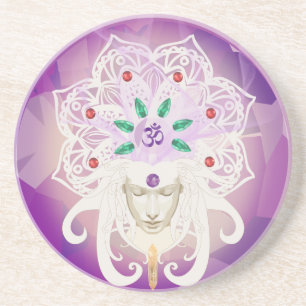 Posavasos Corona de Joyas de Meditación de Diosa Espiritual