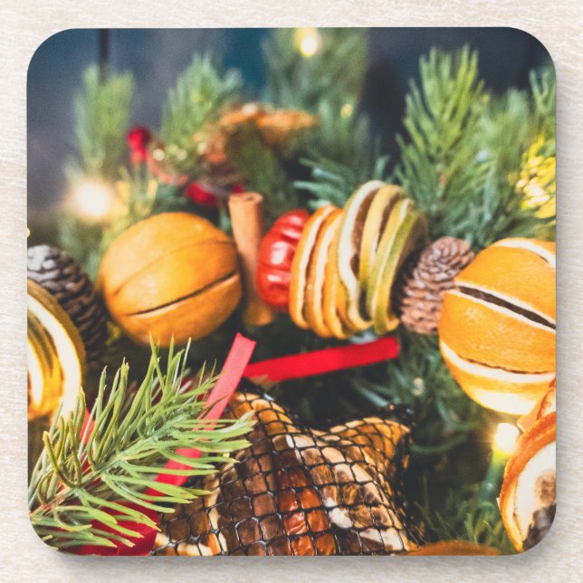 Posavasos corona de navidades (Frente)