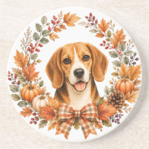 Posavasos Corona de Otoño Beagle