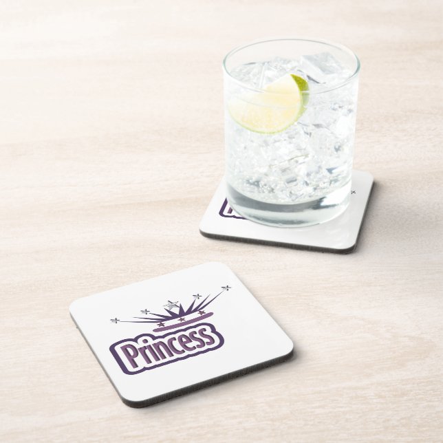 Posavasos Corona de princesas moradas (Lado Derecho)