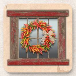 Posavasos Corona del suroeste de Chile en ventana de madera