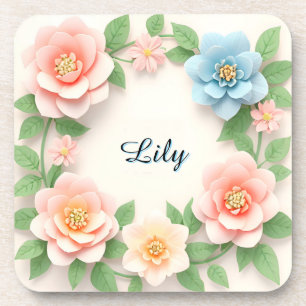 Posavasos Corona floral delicada
