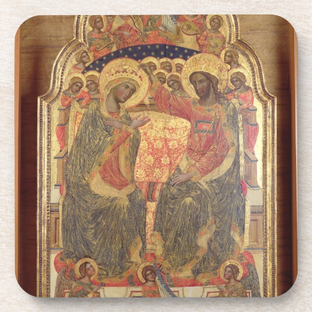Posavasos Coronación de la Virgen, 1372 (Frente)