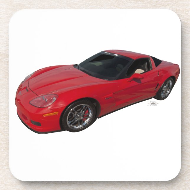 Posavasos Corvette rojo (Frente)