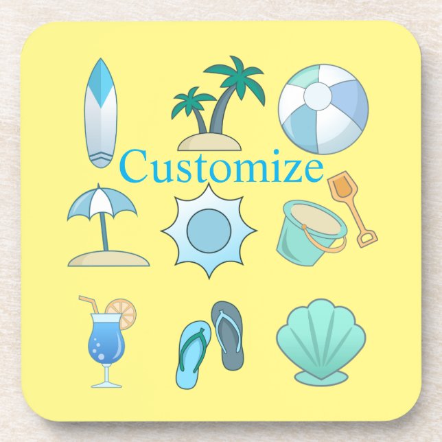 Posavasos Cosas de vida en la playa Thunder_Cove (Frente)