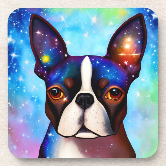 Posavasos Cosmic Boston Terrier (Frente)