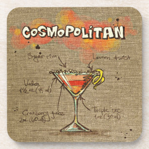 Posavasos Cosmopolitan Cocktail Beaking Coaster