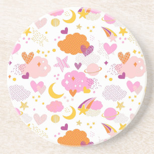 Posavasos Cosmos, luna, estrellas y corazones Cosmos