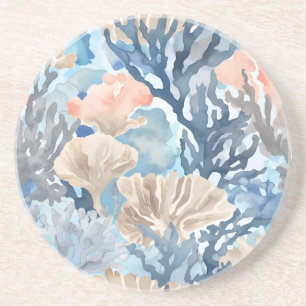 Posavasos Costa Azul Beige Naranja Coral Reef