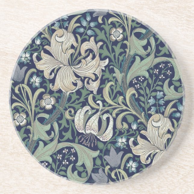 POSAVASOS COSTA DE SANDSTONE : WILLIAM MORRIS : HONEYSUCKLE (Frente)