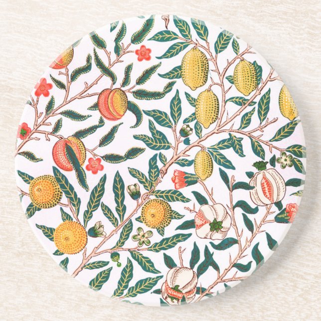 POSAVASOS COSTA DE SANDSTONE : WILLIAM MORRIS : POMEGRANADOS (Frente)