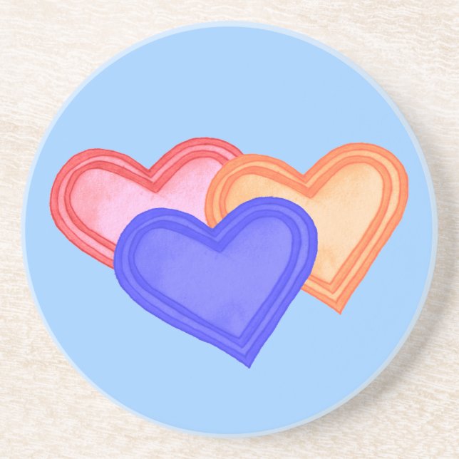 Posavasos Coster de trío cardiaco (Frente)