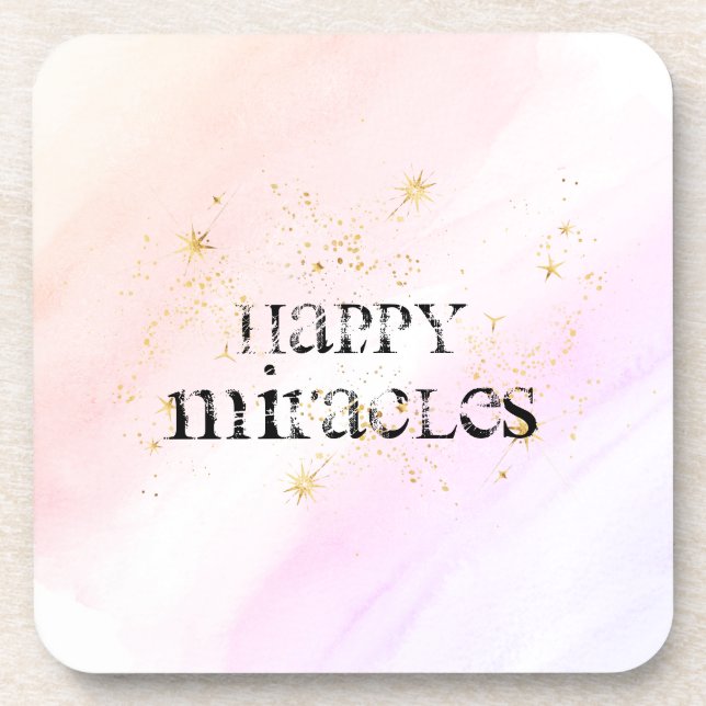 POSAVASOS *~* COSTERA DE INTENCIÓN - HAPPY MIRACLES (Frente)