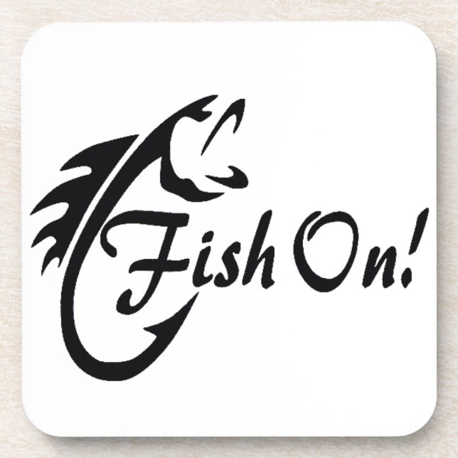 POSAVASOS COSTERA DE PLÁSTICO DURO DICE ***PESCADO EN*** (Frente)