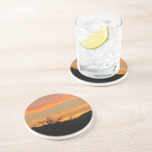 Posavasos Costes de color de agua del amanecer del desierto