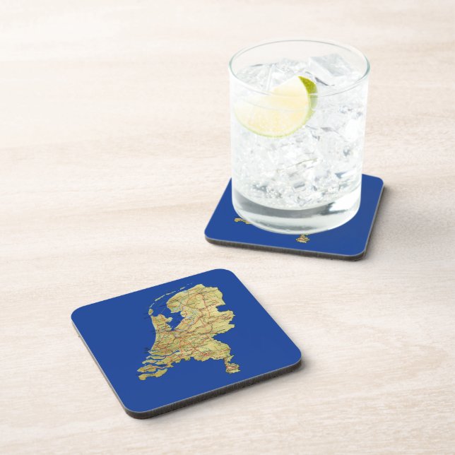 Posavasos Costura de mapas de los Países Bajos (Lado Derecho)