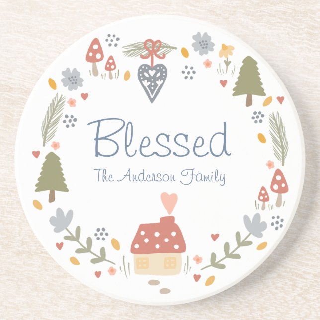 Posavasos Cosy Cosy y Personalizado Higgy Country Cottage (Frente)