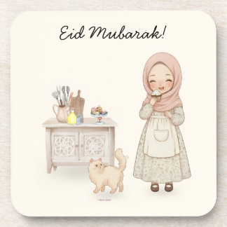 Posavasos Cottagecore musulmán Coaster Eid Mubarak
