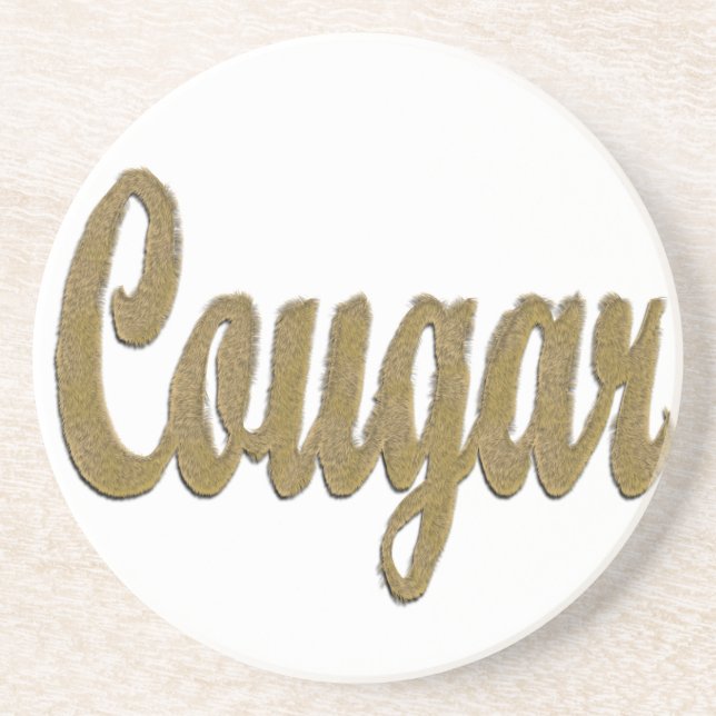 Posavasos Cougar - Texto de Furry (Frente)