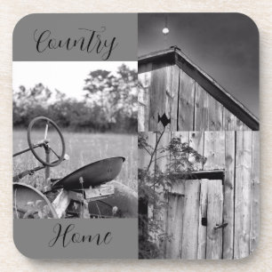 Posavasos "Country Home" Tractor Barn Collage