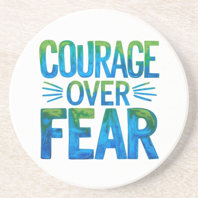 Posavasos Courage over fear (Frente)