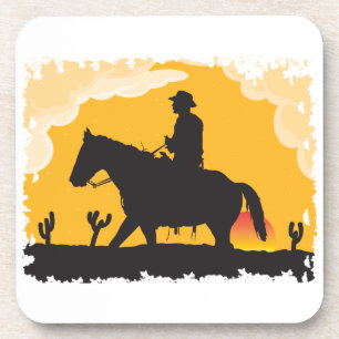 Posavasos Cowboy de Sunset