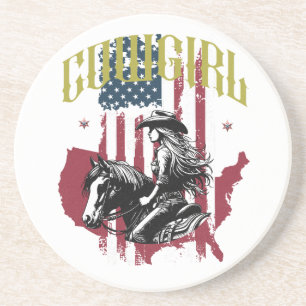 POSAVASOS COWGIRL USA