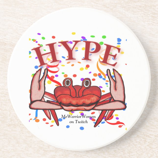 Posavasos Crab Hype, MeWarriorWoman en Twiter (Frente)