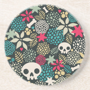Posavasos Cráneo de flores