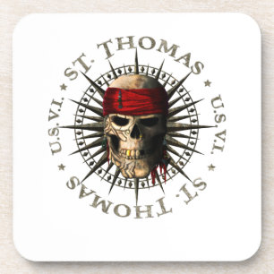 Posavasos Cráneo pirata de Santo Tomás