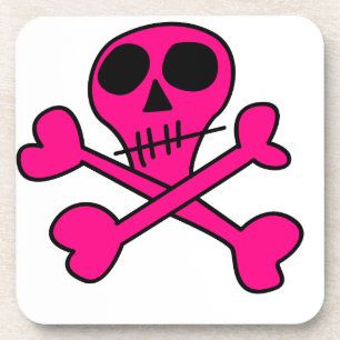 Posavasos cráneo rosa