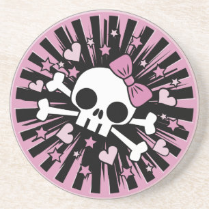 Posavasos Cráneo y huesos cruzados