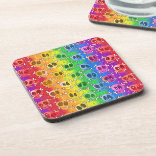 Posavasos Cránulos de arcoiris con colores de bandera del or