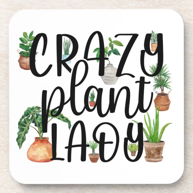 Posavasos Crazy Planta Lady Coasters Set (Frente)