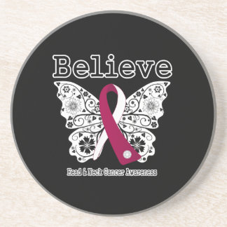 Posavasos Crea - la mariposa del cáncer de cabeza y cuello
