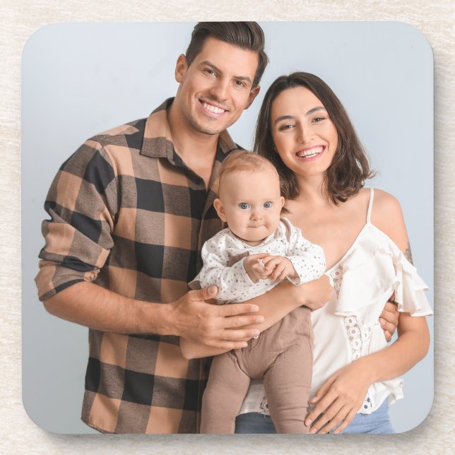 Posavasos Crea tu propia imagen personalizada de foto DIY  (Frente)