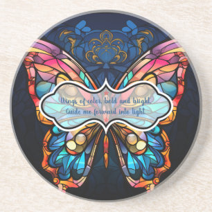 Posavasos Crea Tu Propia Mariposa Mística de Vidrio Pintado
