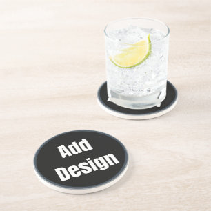 Posavasos Crea tu propio azul gris oscuro personalizado